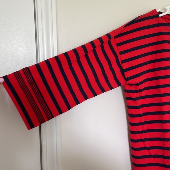 7 Tops $25/ J.Crew Red & Navy Striped 3/4 Sleeve Top. Size Small - Picture 3 of 8